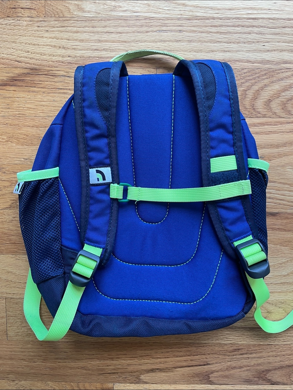 The North Face Kids Sprout Backpack in Blue and Lime - Picture 5 of 16
